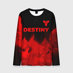 Лонгслив мужской Destiny - red gradient посередине, цвет: 3D-принт