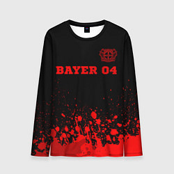 Лонгслив мужской Bayer 04 - red gradient посередине, цвет: 3D-принт