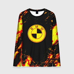 Мужской лонгслив BMW огненные краски