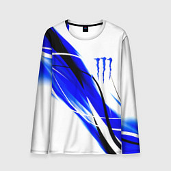 Лонгслив мужской Monster energy линии абстракции, цвет: 3D-принт