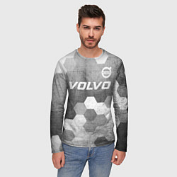 Лонгслив мужской Volvo - grey gradient посередине, цвет: 3D-принт — фото 2