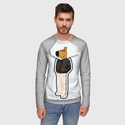 Лонгслив мужской Чиловый парень - свидетель мем, цвет: 3D-принт — фото 2