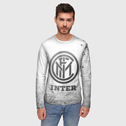 Лонгслив мужской Inter - white gradient, цвет: 3D-принт — фото 2