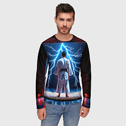 Лонгслив мужской Айкидоист и молния, цвет: 3D-принт — фото 2