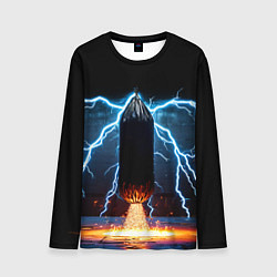 Лонгслив мужской Боксерская груша и молния, цвет: 3D-принт