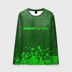 Лонгслив мужской Akame ga Kill - green gradient посередине, цвет: 3D-принт