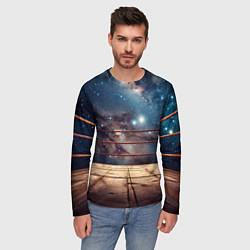 Лонгслив мужской Космический ринг, цвет: 3D-принт — фото 2