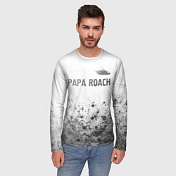 Лонгслив мужской Papa Roach - white gradient посередине, цвет: 3D-принт — фото 2