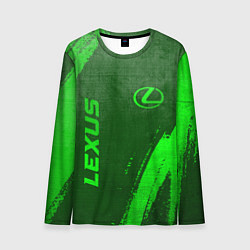 Мужской лонгслив Lexus - green gradient вертикально