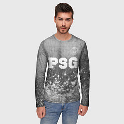 Лонгслив мужской PSG - grey gradient посередине, цвет: 3D-принт — фото 2
