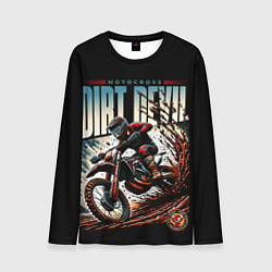 Лонгслив мужской Motocross - dirt devil, цвет: 3D-принт