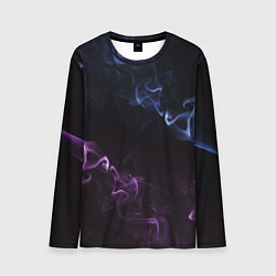Лонгслив мужской Color black blue pink, цвет: 3D-принт