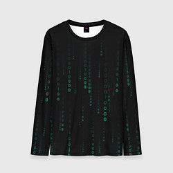 Лонгслив мужской Color black turquoise, цвет: 3D-принт