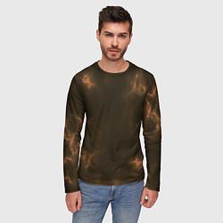 Лонгслив мужской The color is brown, цвет: 3D-принт — фото 2