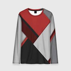 Лонгслив мужской Color black red grey, цвет: 3D-принт