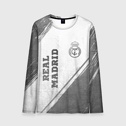 Мужской лонгслив Real Madrid - white gradient вертикально