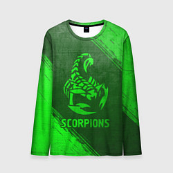 Мужской лонгслив Scorpions - green gradient