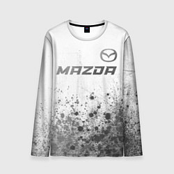 Лонгслив мужской Mazda - white gradient посередине, цвет: 3D-принт