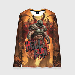 Лонгслив мужской Doom hell gym, цвет: 3D-принт