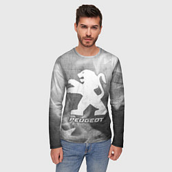Лонгслив мужской Peugeot - grey gradient, цвет: 3D-принт — фото 2