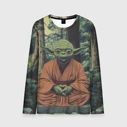 Лонгслив мужской Йода в лесу, цвет: 3D-принт