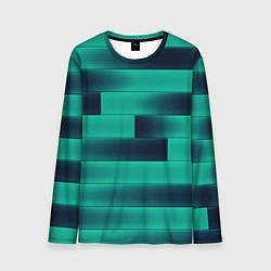 Мужской лонгслив Color light blue square