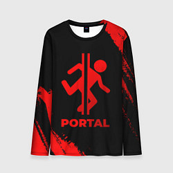 Лонгслив мужской Portal - red gradient, цвет: 3D-принт