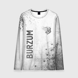 Мужской лонгслив Burzum - white gradient вертикально