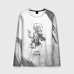 Лонгслив мужской Iron Maiden - white gradient, цвет: 3D-принт