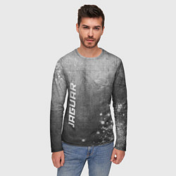 Лонгслив мужской Jaguar - grey gradient вертикально, цвет: 3D-принт — фото 2