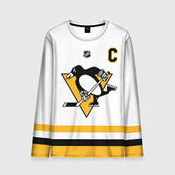 Лонгслив мужской Кросби - белая форма, цвет: 3D-принт