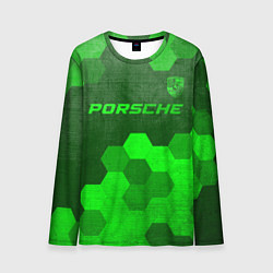 Лонгслив мужской Porsche - green gradient посередине, цвет: 3D-принт