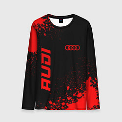 Мужской лонгслив Audi - red gradient вертикально
