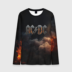 Лонгслив мужской ACDC металлический лого, цвет: 3D-принт