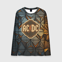 Лонгслив мужской ACDC винтажный логотип, цвет: 3D-принт