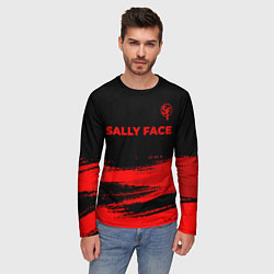 Лонгслив мужской Sally Face - red gradient посередине, цвет: 3D-принт — фото 2