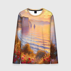 Лонгслив мужской Рассветный залив, цвет: 3D-принт