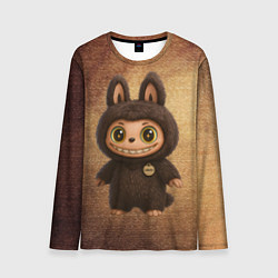 Лонгслив мужской Лабубу на вязаном фоне, цвет: 3D-принт