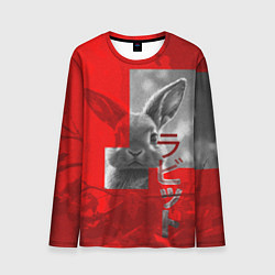 Лонгслив мужской Бурый резвый кролик, цвет: 3D-принт