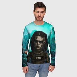 Лонгслив мужской Bones в стиле хоррор куклы, цвет: 3D-принт — фото 2