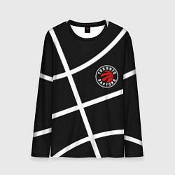 Лонгслив мужской Торонто Рэпторс - текстура мяча, цвет: 3D-принт