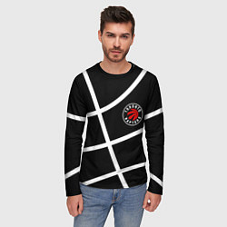 Лонгслив мужской Торонто Рэпторс - текстура мяча, цвет: 3D-принт — фото 2