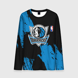 Лонгслив мужской Даллас Маверикс - брызги краски, цвет: 3D-принт