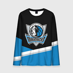 Лонгслив мужской Даллас Маверикс - линии, цвет: 3D-принт