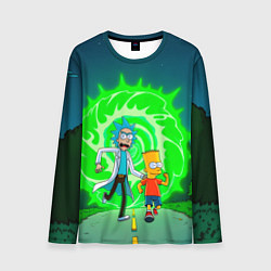 Лонгслив мужской Рик и Барт Симпсон, цвет: 3D-принт