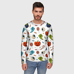 Лонгслив мужской Halloween pumpkin show, цвет: 3D-принт — фото 2