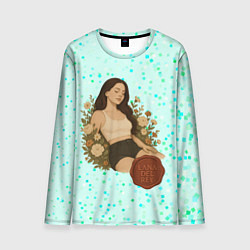 Мужской лонгслив Lana Del Rey сидит в цветах