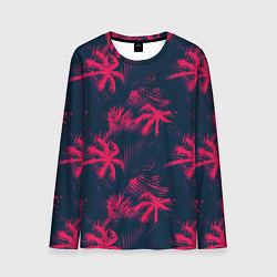 Лонгслив мужской Palm pink black, цвет: 3D-принт