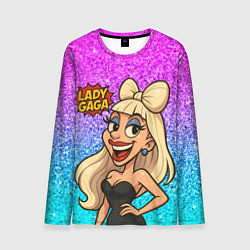 Лонгслив мужской Леди Гага мультяшная, цвет: 3D-принт