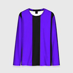 Мужской лонгслив Color purple black stripes